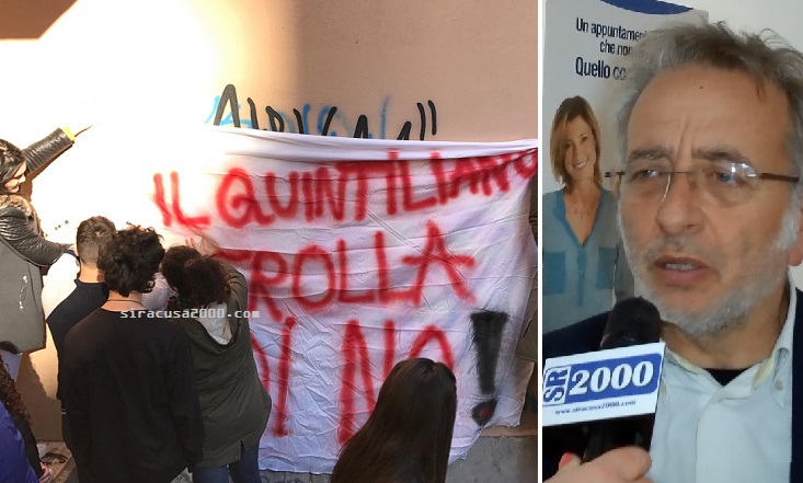 Siracusa, secondo giorno di protesta all'Istituto Quintiliano Siracusa, secondo giorno di protesta all'Istituto Quintiliano